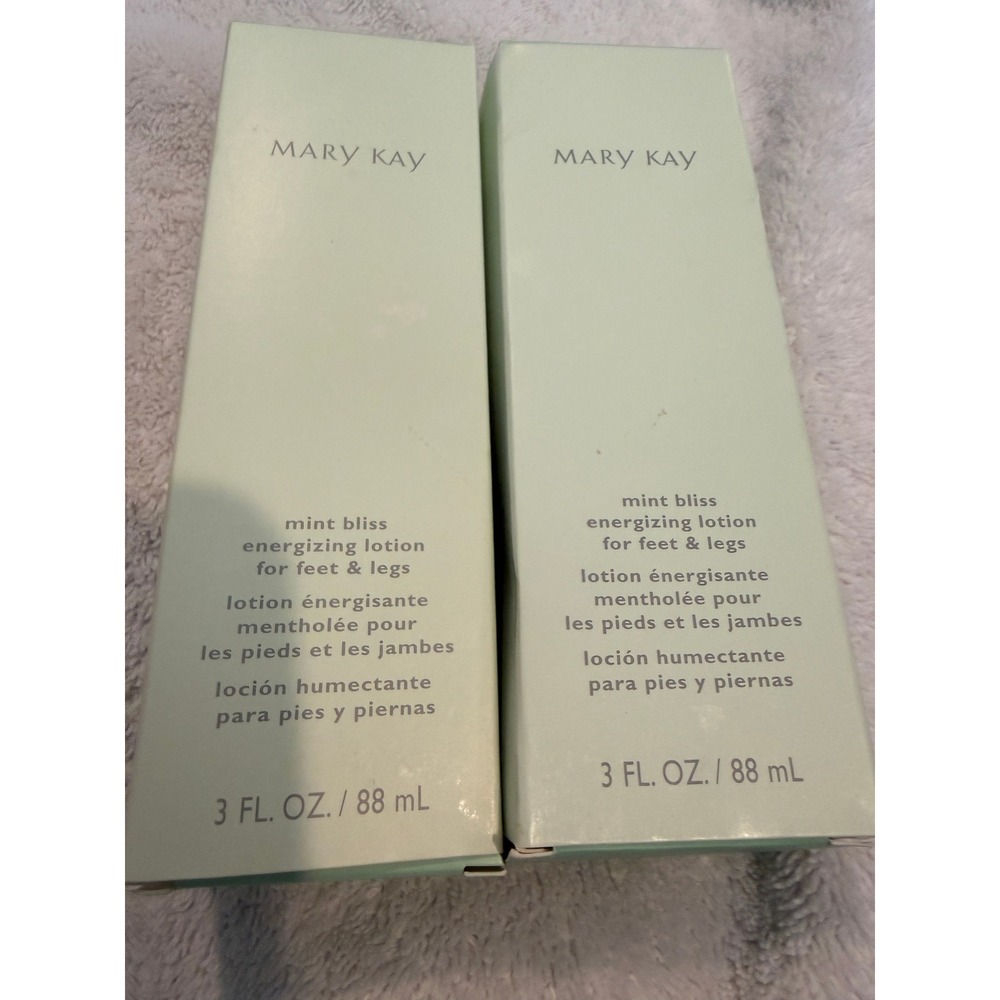 2 Mary Kay Mint Bliss Energizing Lotion for Feet & Legs 3 Fl Oz 88 mL New in Box